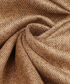 Vastramay Solid Biscuit Brown Color Jute Silk Running Fabric