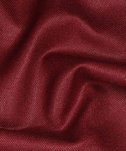 Vastramay Solid Maroon Color Jute Silk Running Fabric
