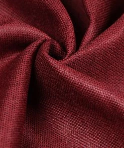 Vastramay Solid Maroon Color Jute Silk Running Fabric