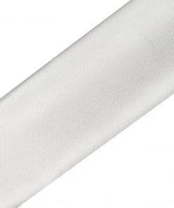 Vastramay Solid White Color Jute Silk Running Fabric