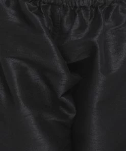 Vastramay Black And Maroon Silk Blend Baap Beta Jacket Kurta Pyjama Set