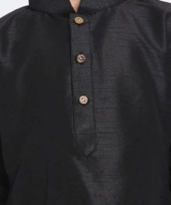 JBN Creation Boys' Black Cotton Silk Blend Kurta And Dhoti Pant Set 11 JBN Creation Boys' Black Cotton Silk Blend Kurta And Dhoti Pant Set