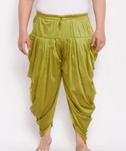 Rakhi VASTRAMAY Men's Plus Size Green Cowl Dhoti