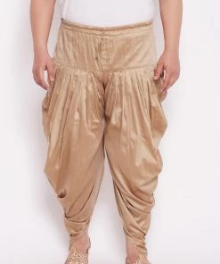 Rakhi VASTRAMAY PLUS Size Men's Rose Gold-Coloured Solid Cowl Dhoti