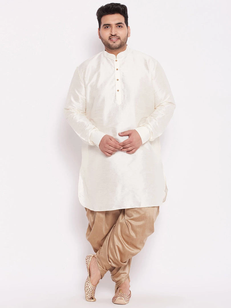Rakhi VASTRAMAY PLUS Size Men's Rose Gold-Coloured Solid Cowl Dhoti 7 Rakhi VASTRAMAY PLUS Size Men's Rose Gold-Coloured Solid Cowl Dhoti