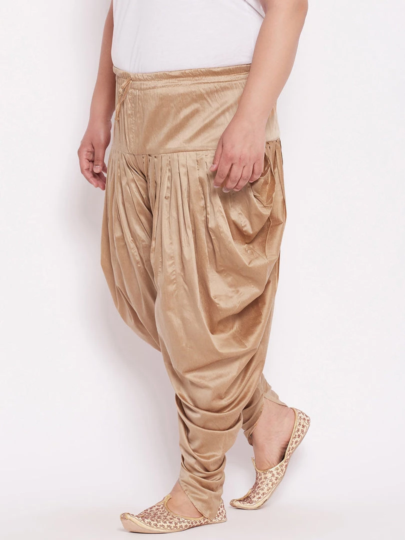 Rakhi VASTRAMAY PLUS Size Men's Rose Gold-Coloured Solid Cowl Dhoti 8 Rakhi VASTRAMAY PLUS Size Men's Rose Gold-Coloured Solid Cowl Dhoti