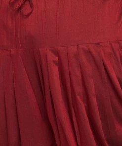 Vastramay Plus Size Collection Men's Plus Size Gold And Maroon Silk Blend Jacket Kurta Dhoti Pant Set