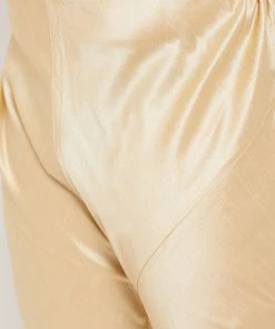 Vastramay Plus Size Collection Men's Plus Size Maroon Silk Blend Kurta And Pyjama Set