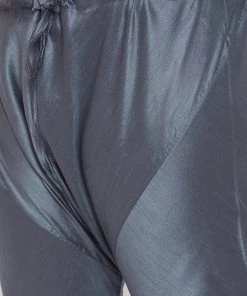 Vastramay Plus Size Collection Men's Plus Size Grey Silk Blend Kurta And Pyjama Set