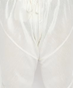 Vastramay Men's Plus Size Turquoise And Cream Silk Blend Kurta Pyjama Set