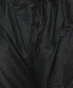 Vastramay Men's Plus Size Grey And Black Silk Blend Kurta Pyjama Set