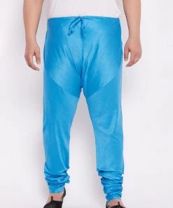 Pyjama VASTRAMAY Men's Plus Size Aqua Solid Relax-Fit Churidar