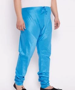 Pyjama VASTRAMAY Men's Plus Size Aqua Solid Relax-Fit Churidar