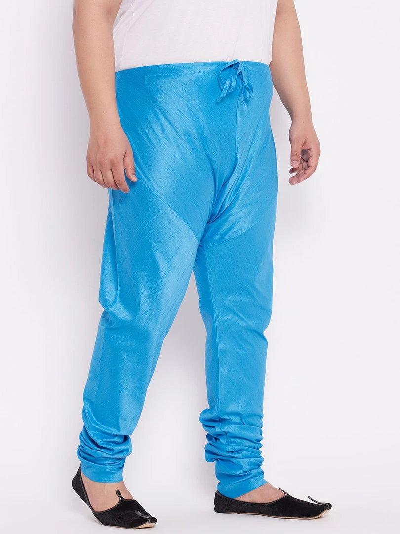 Pyjama VASTRAMAY Men's Plus Size Aqua Solid Relax-Fit Churidar 4 Pyjama VASTRAMAY Men's Plus Size Aqua Solid Relax-Fit Churidar