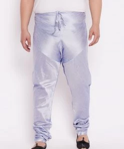 Pyjama VASTRAMAY Men's Plus Size Lavender Solid Straight-Fit Churidar