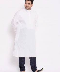 VASTRAMAY Men's Plus Size Blue Cotton Silk Blend Pyjama 13 VASTRAMAY Men's Plus Size Blue Cotton Silk Blend Pyjama