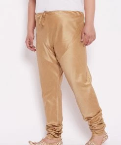 Vastramay Men's Plus Size Rose Gold Cotton Silk Blend Pyjama