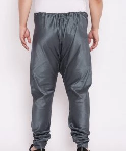 Vastramay Men's Plus Size Steel Cotton Silk Blend Pyjama