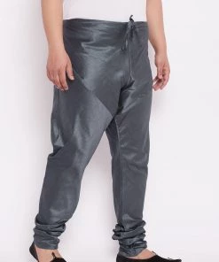 Vastramay Men's Plus Size Steel Cotton Silk Blend Pyjama