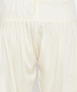 Plus Size Collection VASTRAMAY Men's Plus Size Maroon And Cream Cotton Blend Pathani Set