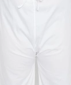 Plus Size Collection VASTRAMAY Men's Plus Size White Cotton Blend Pathani Set