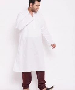 Vastramay Men's Plus Size Wine Silk Blend Pyjama