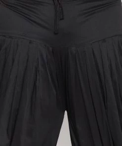 Vastramay Men's Plus Size Maroon And Black Silk Blend Kurta And Dhoti Set