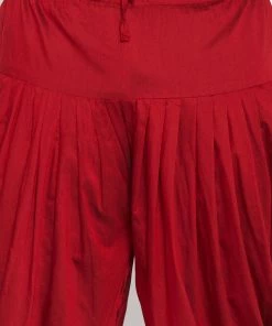 Vastramay Plus Size Collection Men's Plus Size Orange And Maroon Silk Blend Kurta And Dhoti Set