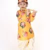 VASTRAMAY SISHU Infant Boys Multicolor-Base-Yellow Cotton Blend Kurta And Dhoti Set