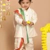 Boys VASTRAMAY SISHU Boy's Gold-Toned Kurta With Dhoti Pants & With Dupatta
