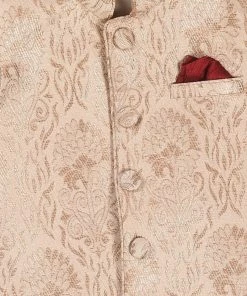 Boys VASTRAMAY SISHU Boy's Blue Printed Kurta With Rose Gold Pyjamas & Nehru Jacket 16 Boys VASTRAMAY SISHU Boy's Blue Printed Kurta With Rose Gold Pyjamas & Nehru Jacket
