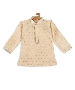 VASTRAMAY SISHU Boy's Beige Ethnic Motifs Printed Kurta With Pyjamas 14 VASTRAMAY SISHU Boy's Beige Ethnic Motifs Printed Kurta With Pyjamas