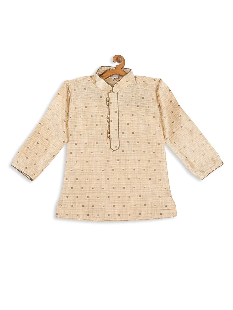 VASTRAMAY SISHU Boy's Beige Ethnic Motifs Printed Kurta With Pyjamas 8 VASTRAMAY SISHU Boy's Beige Ethnic Motifs Printed Kurta With Pyjamas
