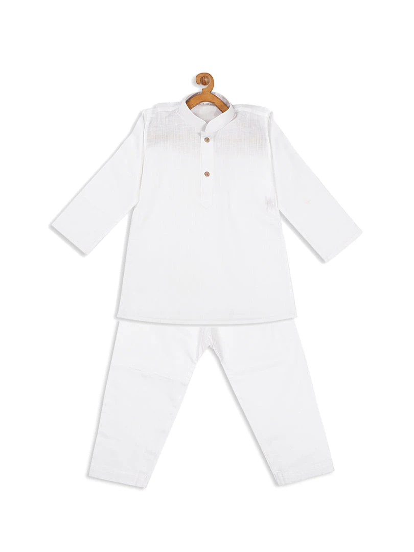 Boys VASTRAMAY SISHU Boy's White Kurta With Churidar 5 Boys VASTRAMAY SISHU Boy's White Kurta With Churidar