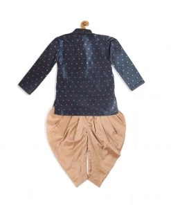 VASTRAMAY SISHU Boy's Blue Kurta With Dhoti Pants Boys