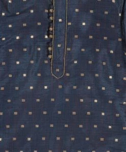 VASTRAMAY SISHU Boy's Blue Kurta With Dhoti Pants Boys