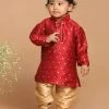 VASTRAMAY SISHU Boy's Maroon Kurta With Pyjamas Boys 1 VASTRAMAY SISHU Boy's Maroon Kurta With Pyjamas Boys