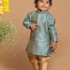 VASTRAMAY SISHU Boys Blue Thread Work Kurta With Pyjama