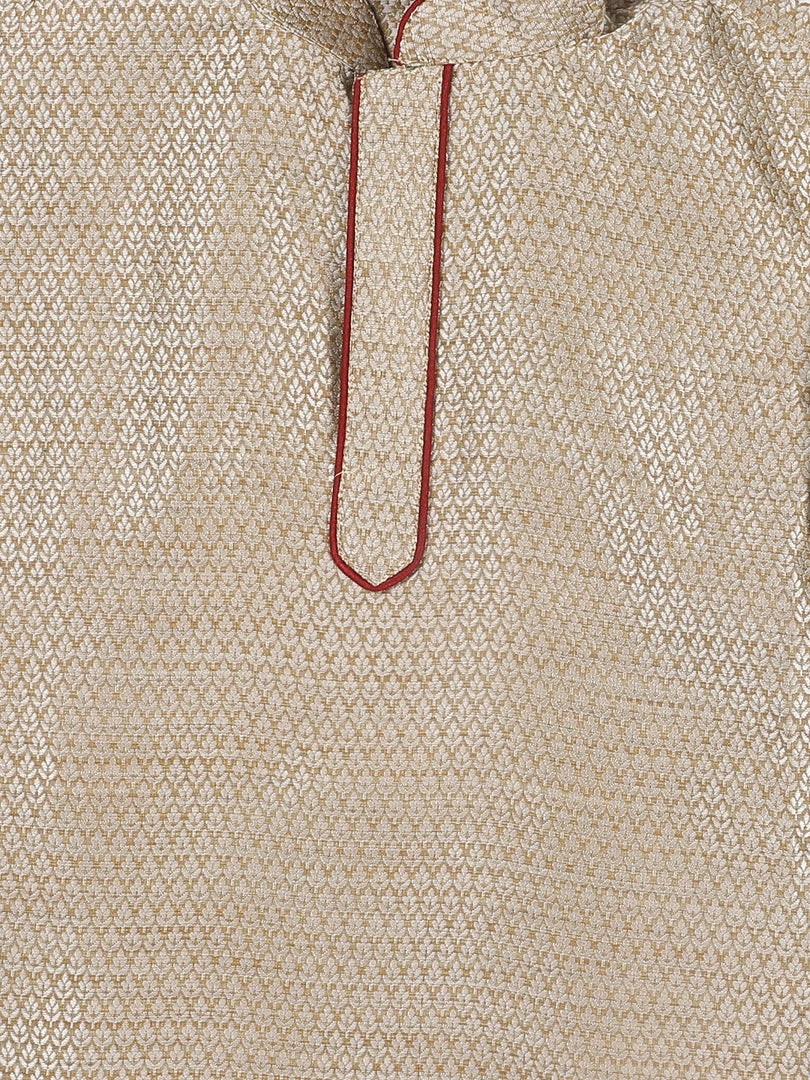 Boys VASTRAMAY SISHU Boy's Beige Kurta With Pyjama 7 Boys VASTRAMAY SISHU Boy's Beige Kurta With Pyjama
