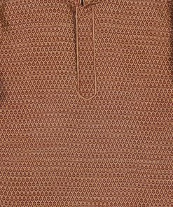 VASTRAMAY SISHU Boy's Maroon Woven Design Kurta With Churidar Boys