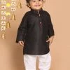 Boys VASTRAMAY SISHU Boy's Black Kurta With Pyjamas 1 Boys VASTRAMAY SISHU Boy's Black Kurta With Pyjamas