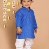 VASTRAMAY SISHU Boy's Blue Kurta With Pyjamas