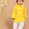 VASTRAMAY SISHU Boy's Yellow Kurta With Pyjamas