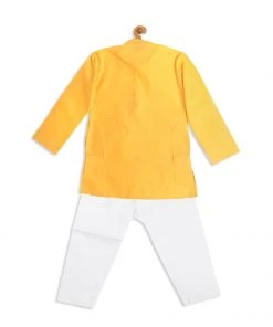 VASTRAMAY SISHU Boy's Yellow Kurta With Pyjamas 12 VASTRAMAY SISHU Boy's Yellow Kurta With Pyjamas