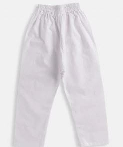 VASTRAMAY SISHU Infant Boys Yellow And White Pure Cotton Kurta Pyjama Set