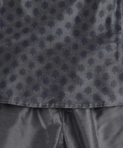 VASTRAMAY SISHU Infant Boys Grey Cotton Blend Kurta Pyjama Set 11 VASTRAMAY SISHU Infant Boys Grey Cotton Blend Kurta Pyjama Set