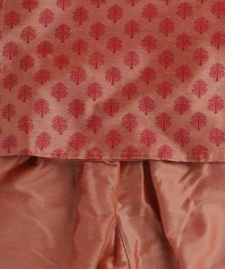 VASTRAMAY SISHU Infant Boys Pink Cotton Blend Kurta Pyjama Set