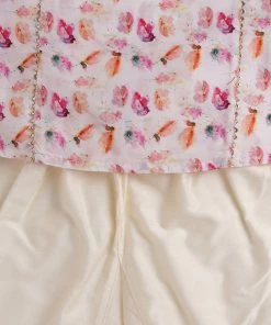 VASTRAMAY SISHU Infant Boys Multicolor-Base-White Cotton Blend Kurta Pyjama Set