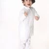 VASTRAMAY SISHU Infant Boys White Pure Cotton Kurta Pyjama Set