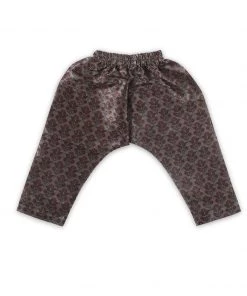 VASTRAMAY SISHU Boy's Grey & Maroon Ethnic Motifs Printed Kurta With Churidar